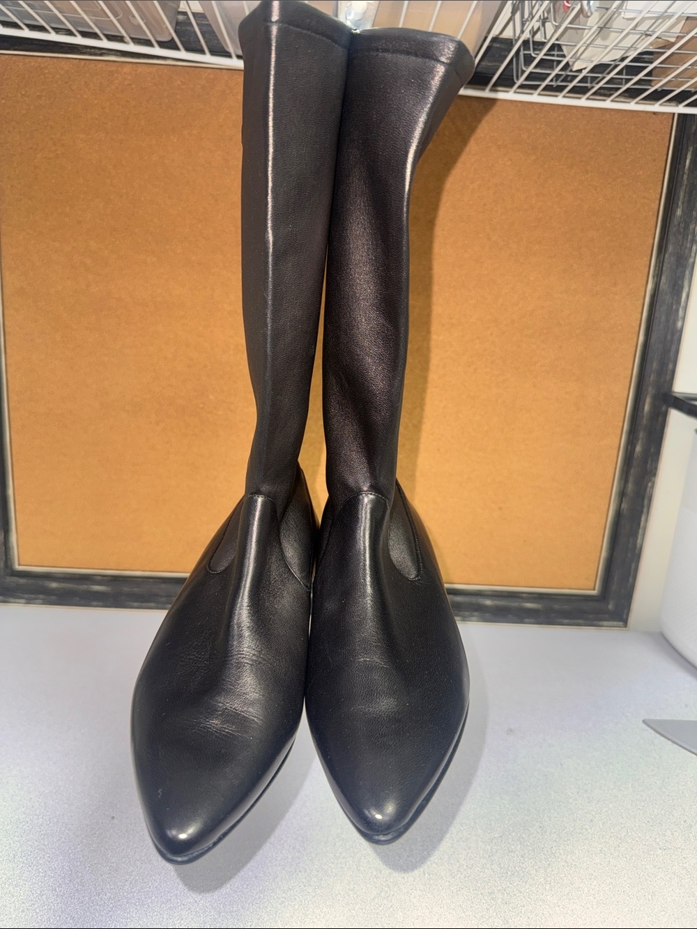 Manolo Blahnik Pointed-Toe Knee-High Boots
